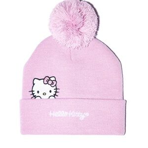 NWT Mini Hello Kitty Pom Women Beanie  Pink